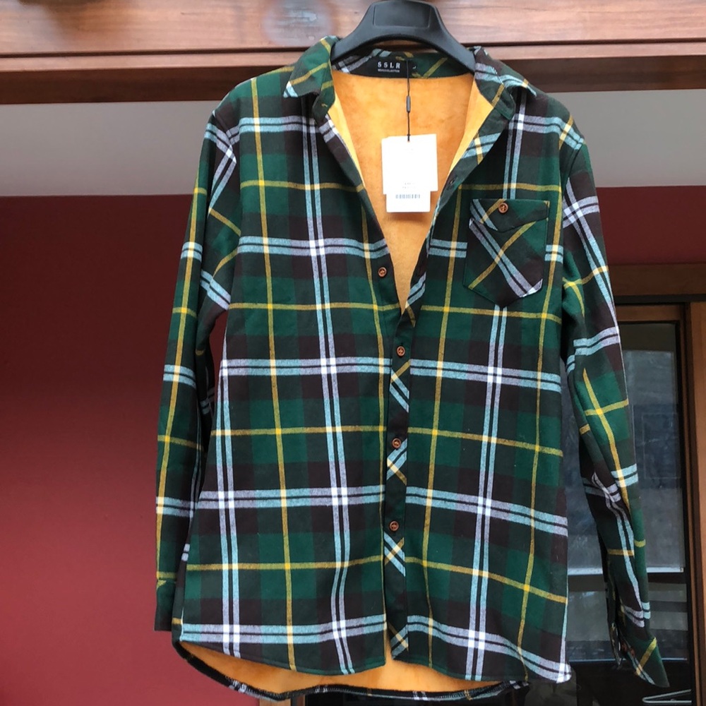 Men’s SSLR flannel shirt with lining Large